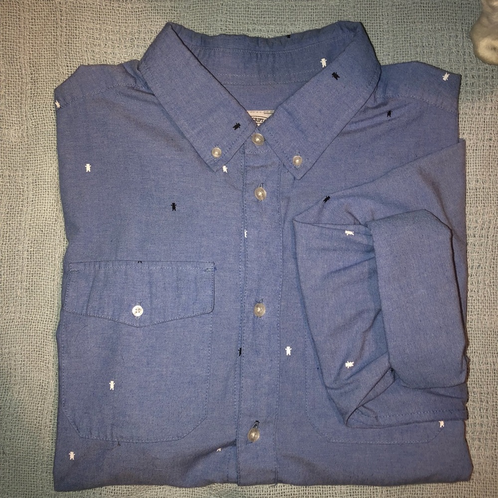 Grizzly Griptape, sky blue, button down shirt